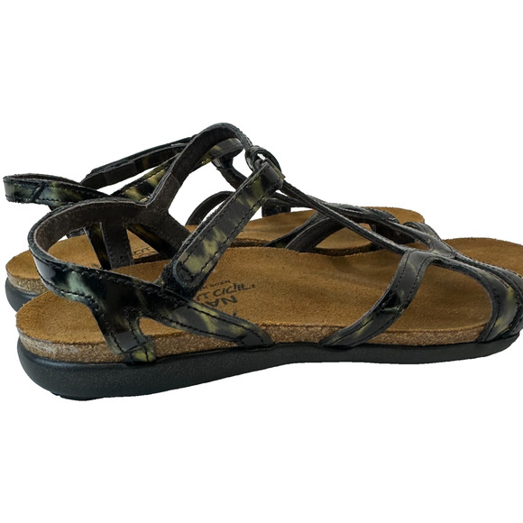 Naot Dorith Women Gladiator Sandal US 8 Leopard‎ Suede Leather Hook & Loop Strap - Picture 14 of 16